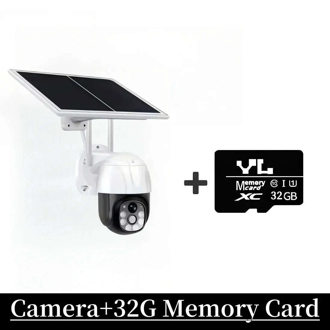 4MP Solar IP Camera with Wireless Outdoor Security-2MP 32G SD Card