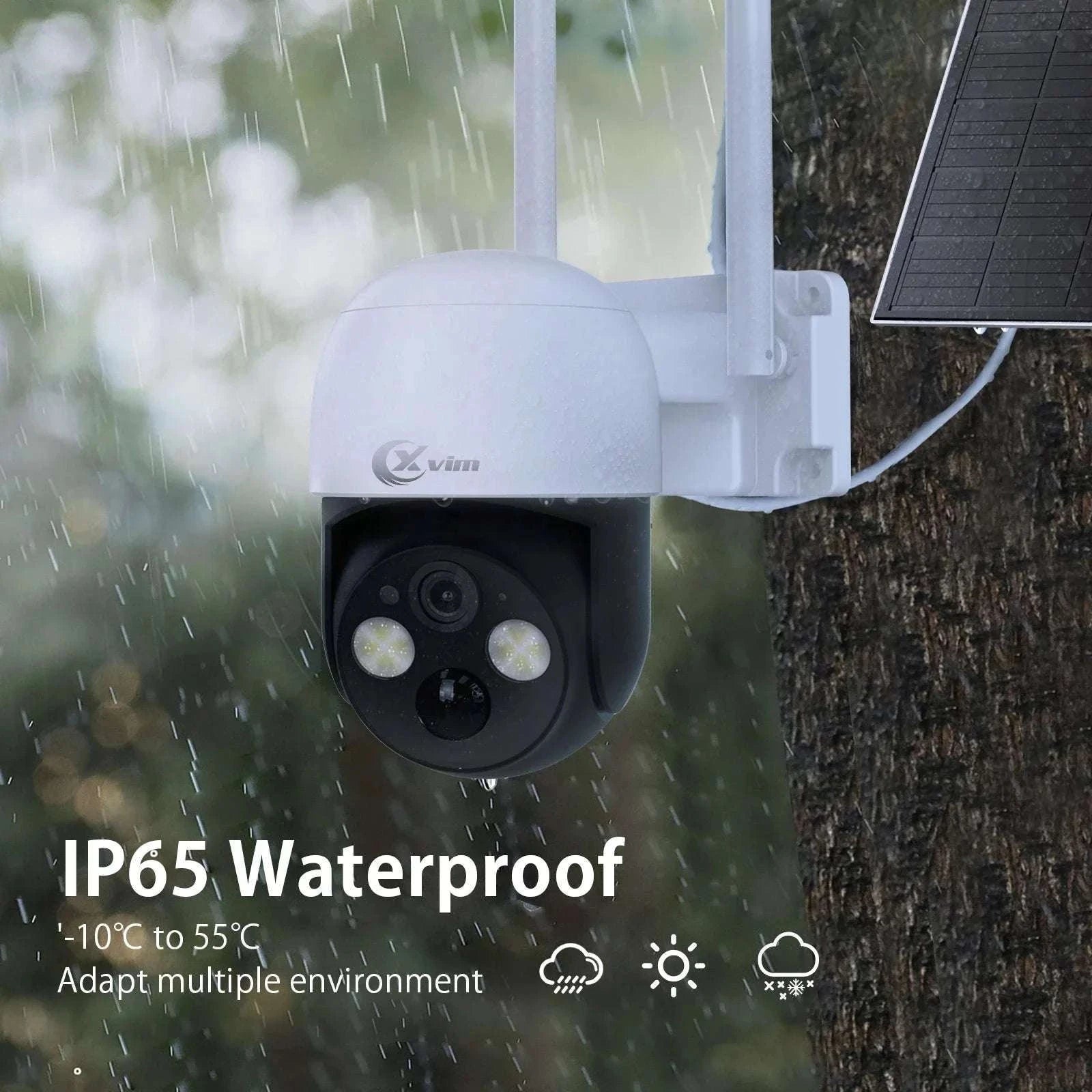 4MP Solar PTZ WiFi Security Camera with 360° View & Audio-4MP NO SD Card