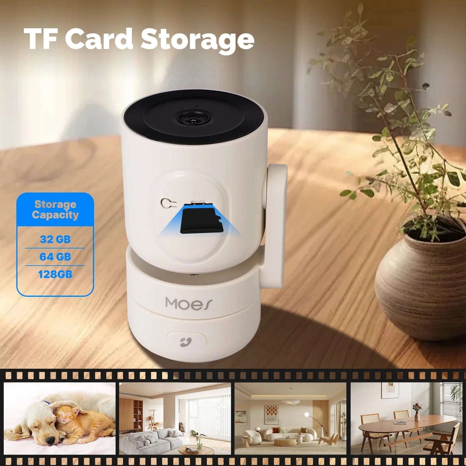 4MP WiFi Indoor Security Camera Pan Tilt Night Vision Motion Detection-Smart Camera 4MP