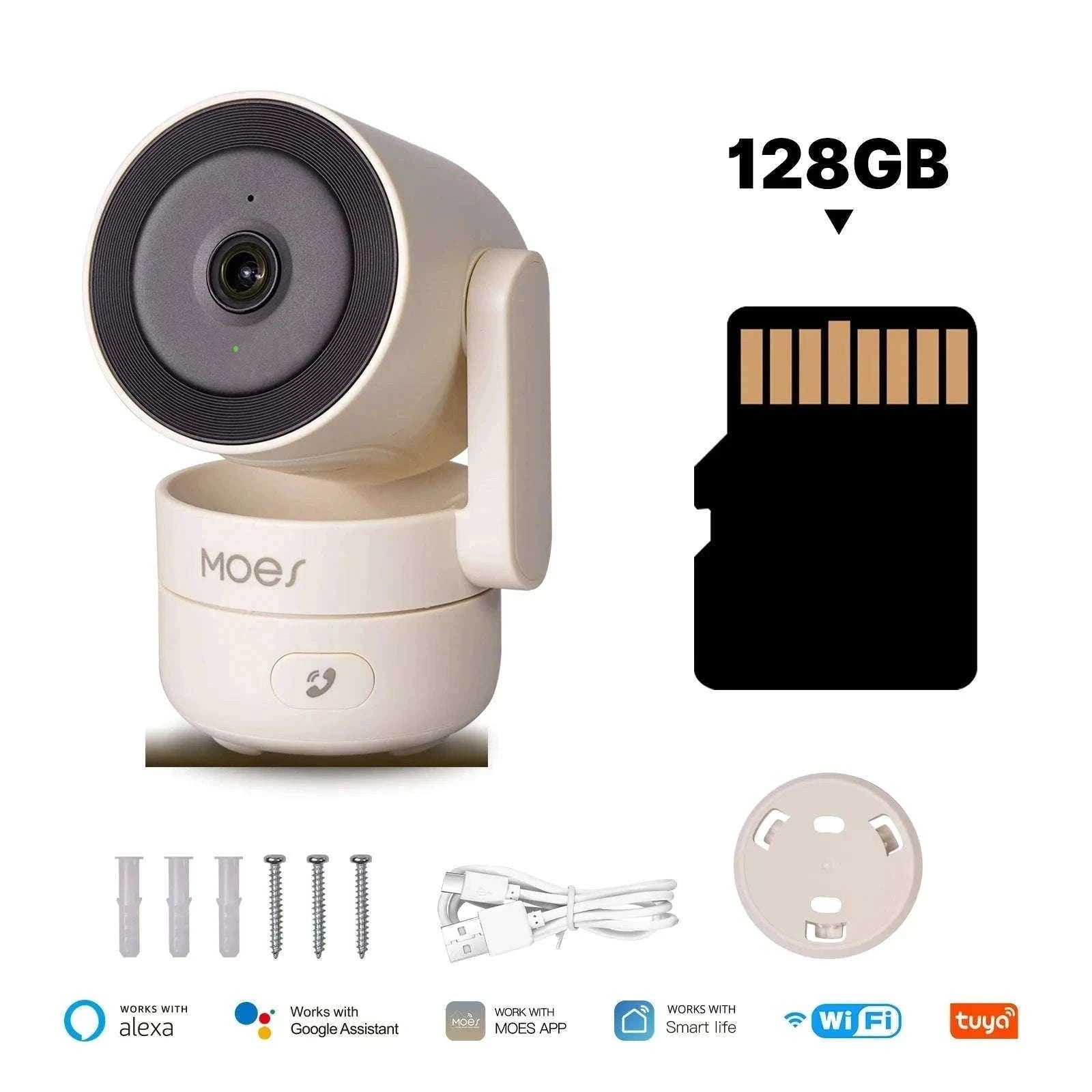 4MP WiFi Indoor Security Camera Pan Tilt Night Vision Motion Detection-Smart Camera 4MP
