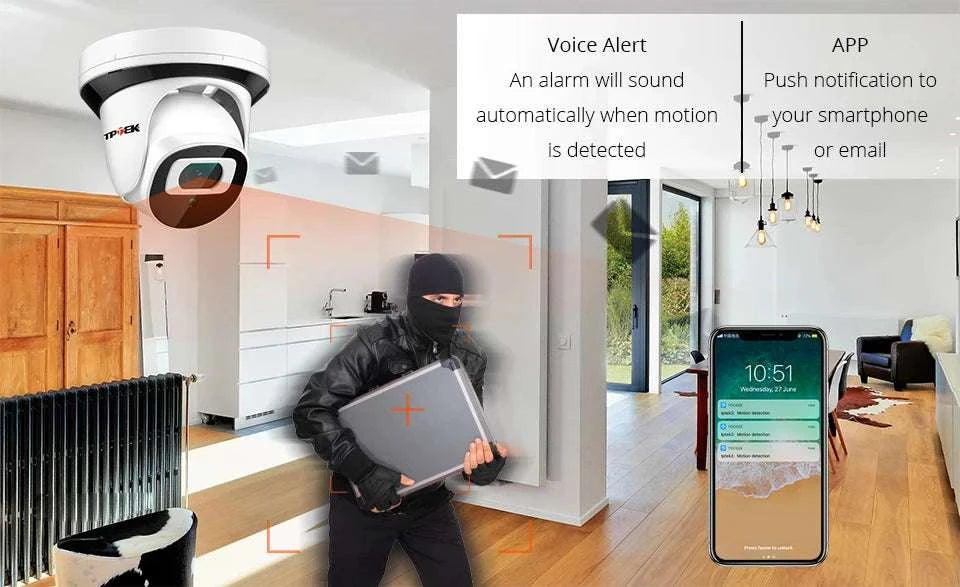 4MP WiFi Indoor Security Camera with Night Vision & Motion Alerts-4MP WiFi Camera / US Plug