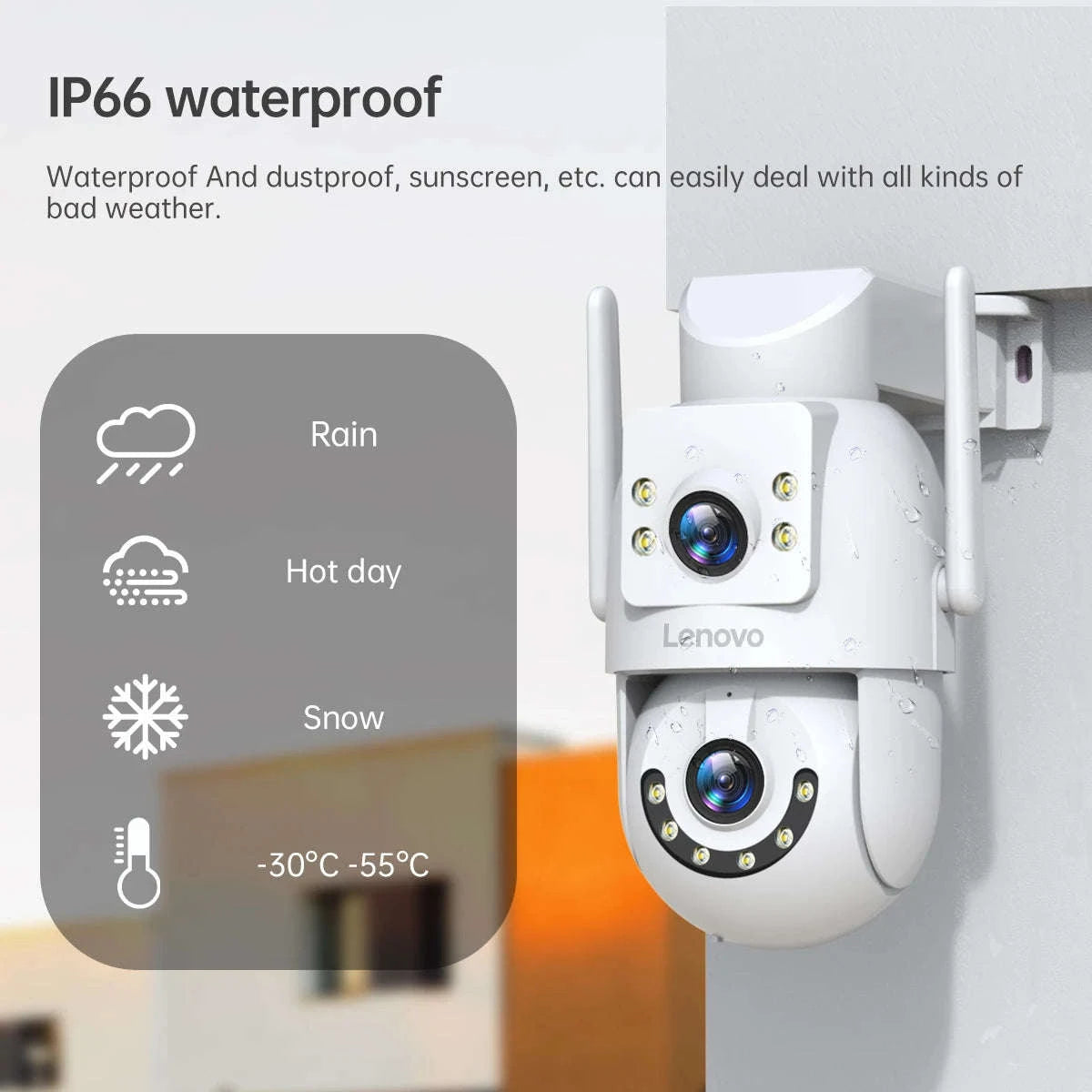 4MP WiFi PTZ Outdoor Security Camera Dual Lens Dual Screen Auto Tracking-4MP / US Plug / China Mainland