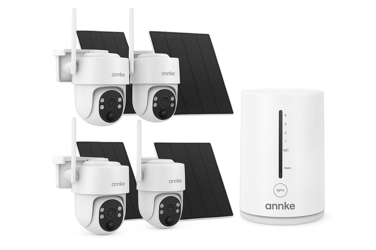 4MP Wireless Solar Security Camera System with 4CH NVR