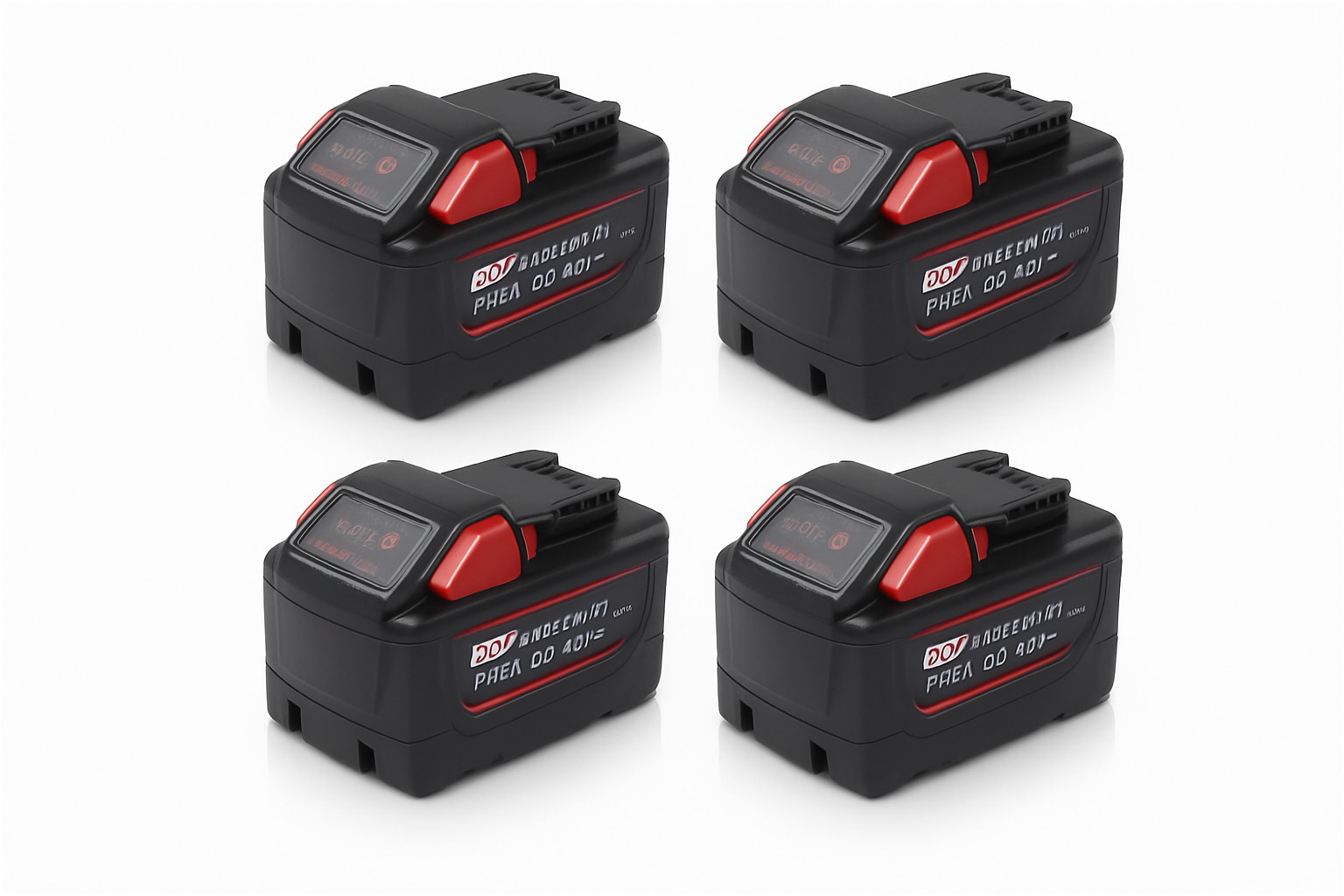 Pack de 4 baterias recarregáveis de iões de lítio sem fios 18V 12,0Ah, substituição