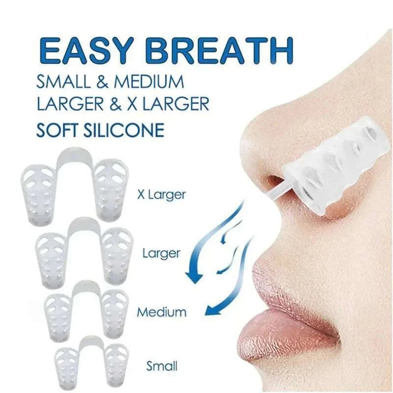 4pcs Anti Snoring Nasal Dilator Set for Easier Night Breathing-