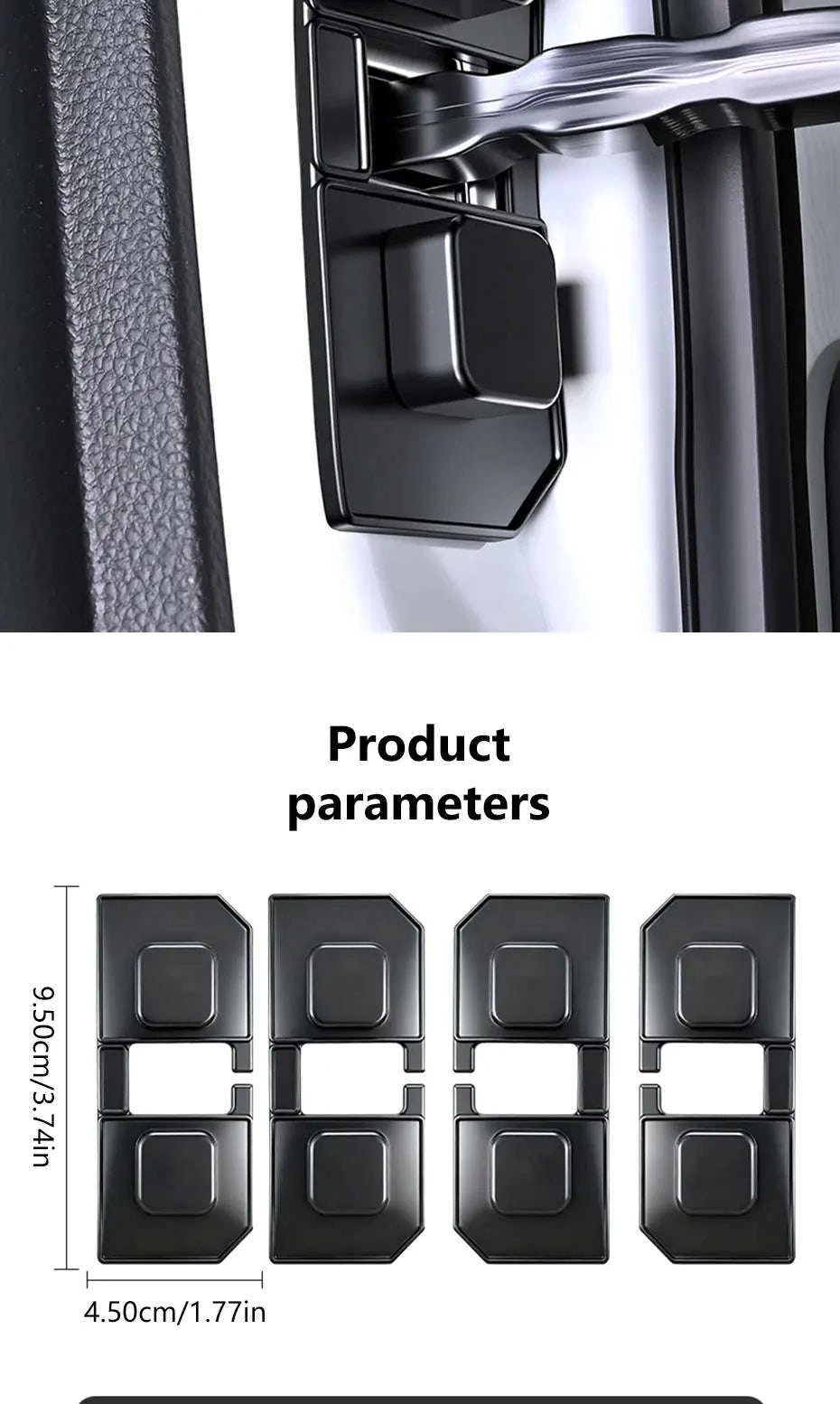 4pcs Car Door Buffer Cushion Waterproof Self-Adhesive Silicone Shockproof Cushion-4 pcs