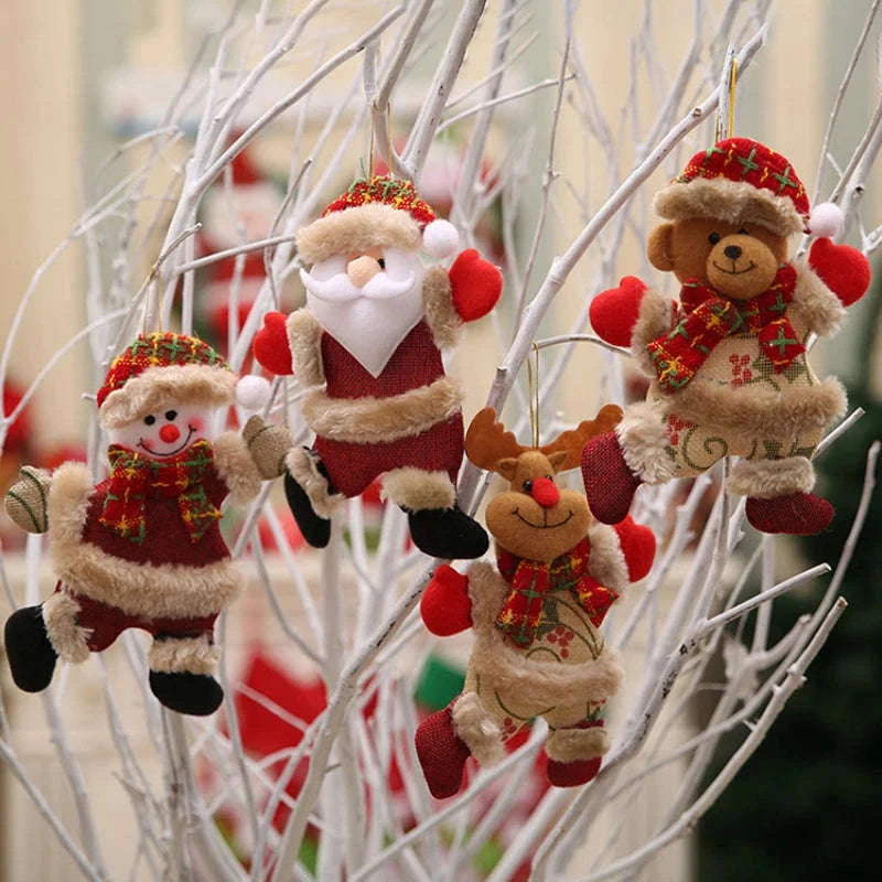 4pcs DIY Christmas Ornament Set – Santa, Snowman & Tree-4pcs set / CHINA