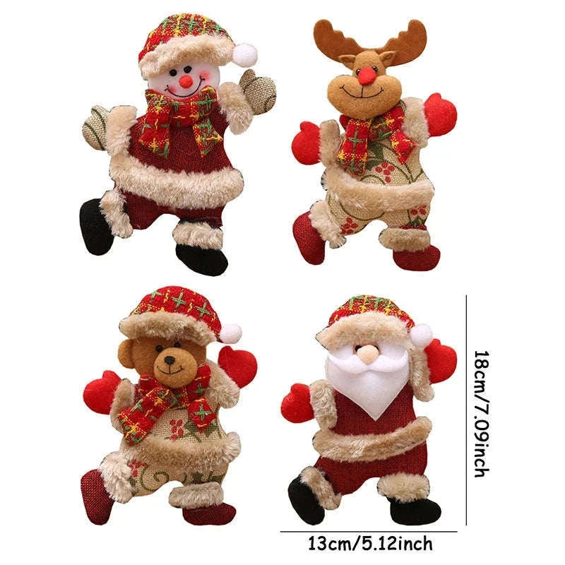4pcs DIY Christmas Ornament Set – Santa, Snowman & Tree-4pcs set / CHINA