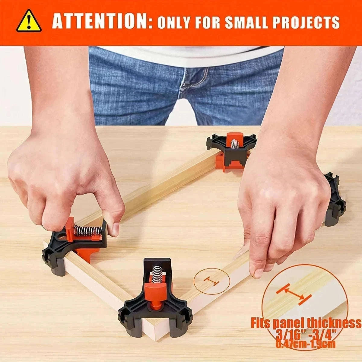 4PCS Right Angle Fixing Clip Adjustable Corner Clamp-4PCS / China Mainland