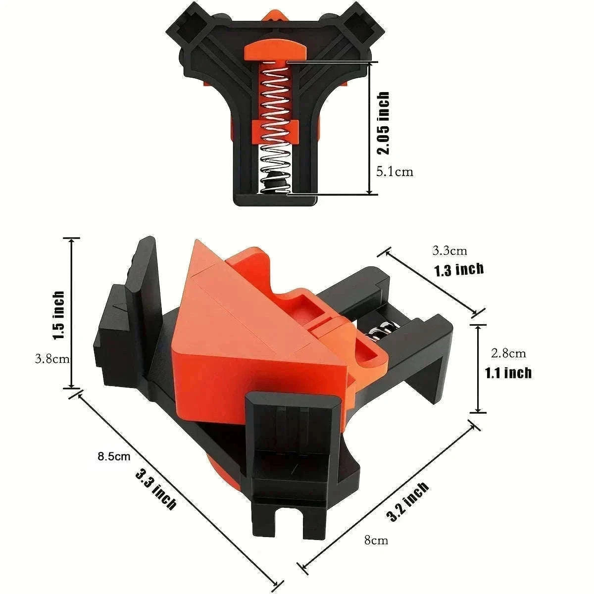 4PCS Right Angle Fixing Clip Adjustable Corner Clamp-4PCS / China Mainland