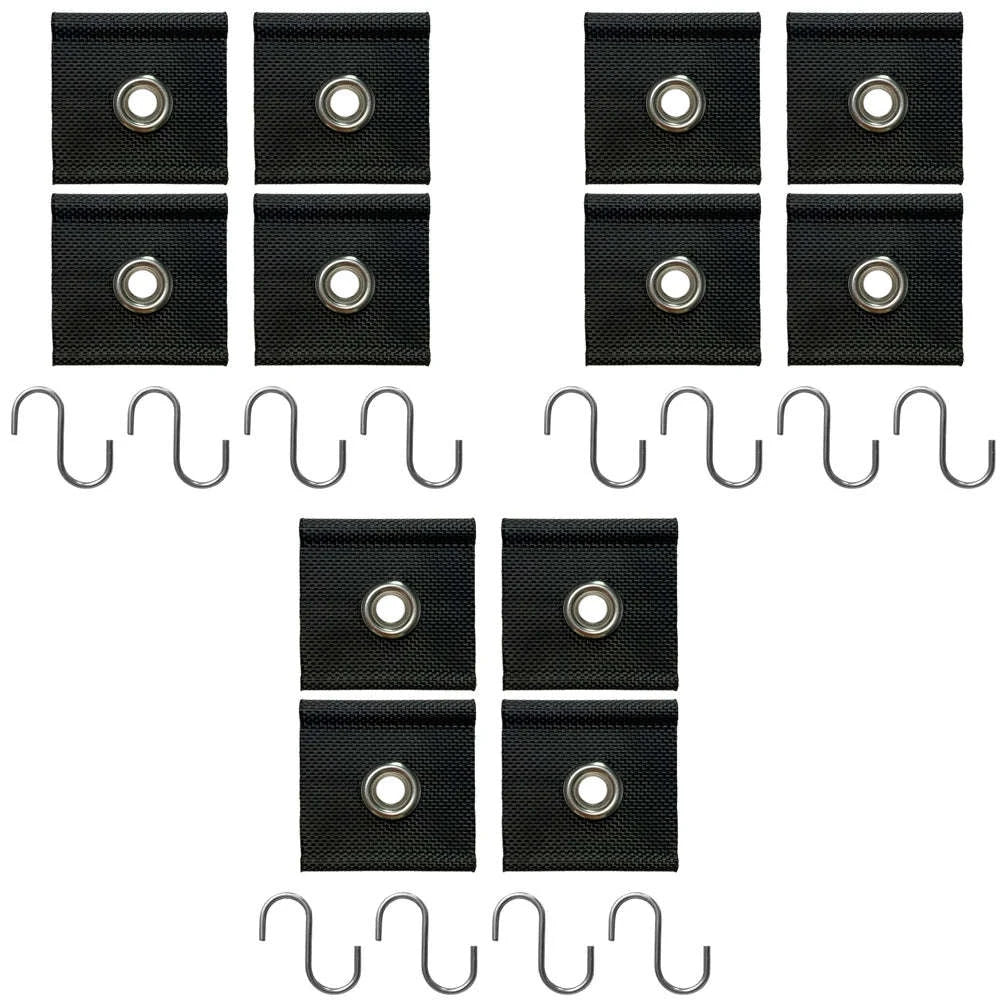 4pcs S-Shaped Camping Awning Hooks Clips with Holes-PC-4 White