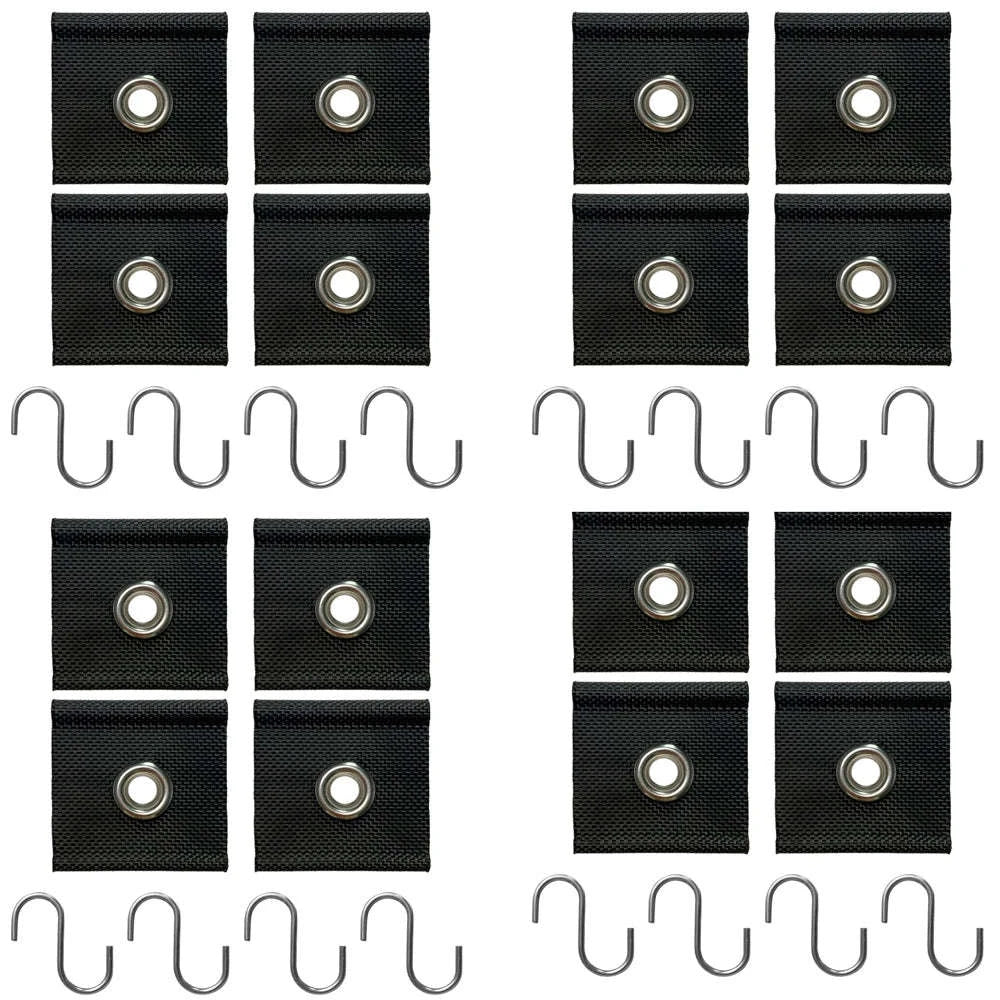 4pcs S-Shaped Camping Awning Hooks Clips with Holes-PC-4 White