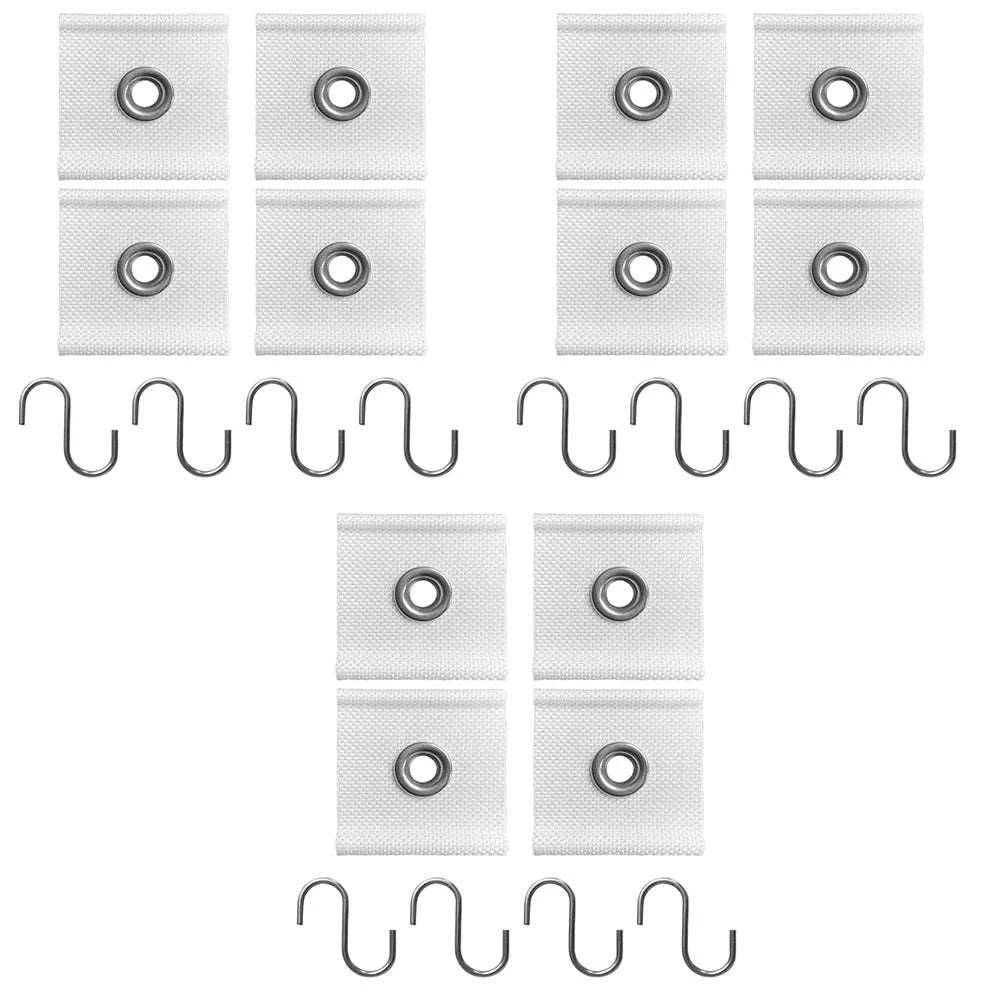 4pcs S-Shaped Camping Awning Hooks Clips with Holes-PC-4 White