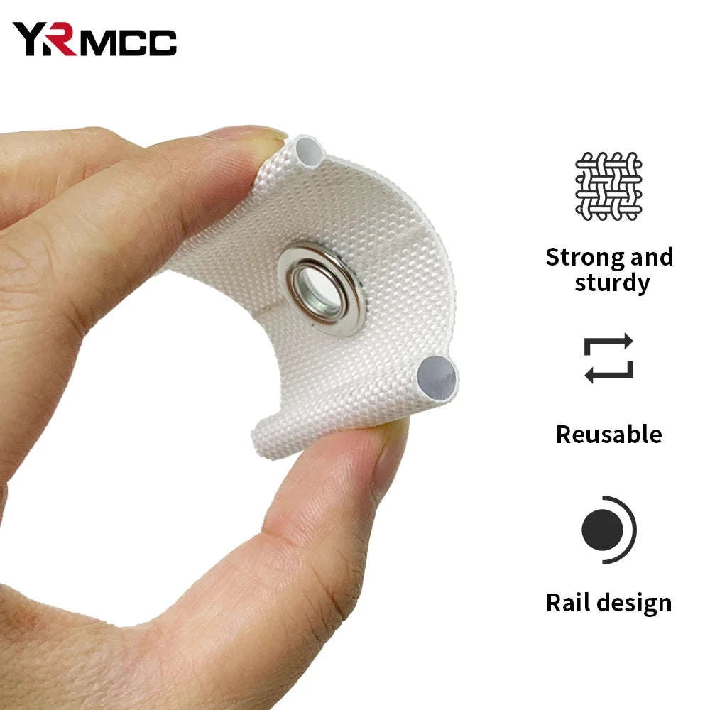 4pcs S-Shaped Camping Awning Hooks Clips with Holes-PC-4 White