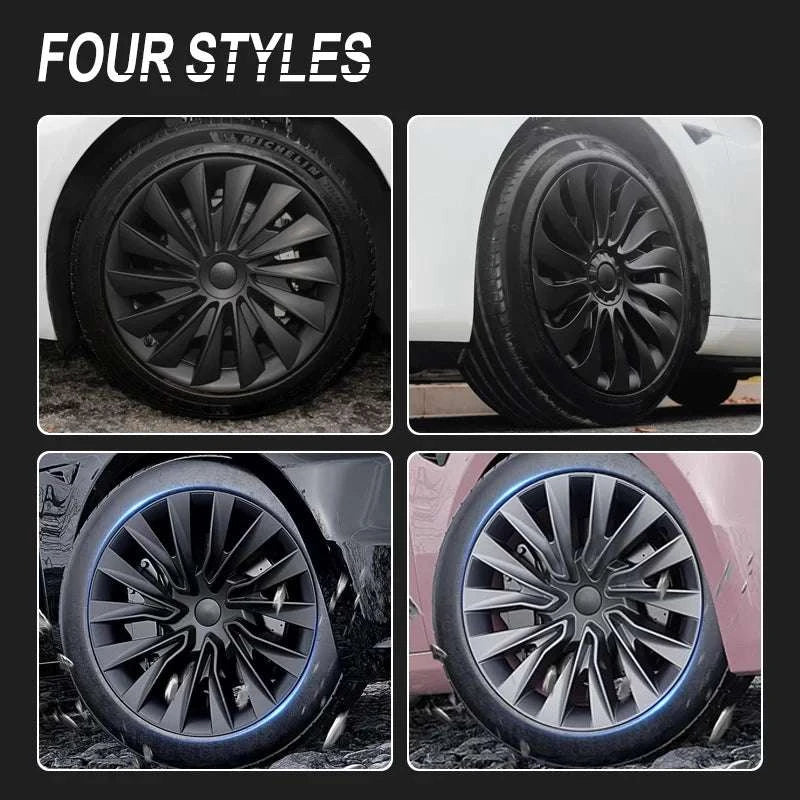 4PCS Tesla Model 3 Highland 18" Wheel Cover Hubcaps Turbine Style-Silver Style / TESLA / Model3 Highland|18Inch 2023-2025