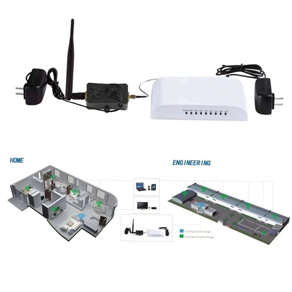 4W 2.4GHz WiFi Signal Booster Amplifier for Stronger Coverage-black