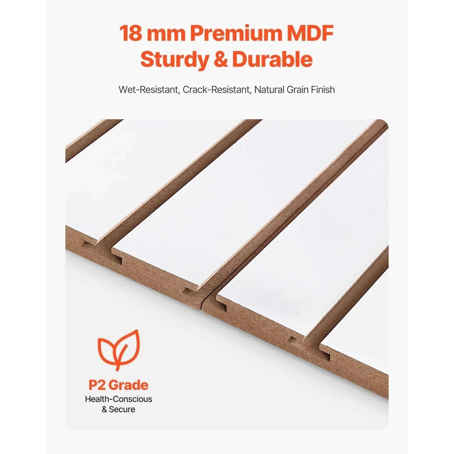4x4 Ft Slatwall Panel MDF Modular Garage Storage Wall System-United States