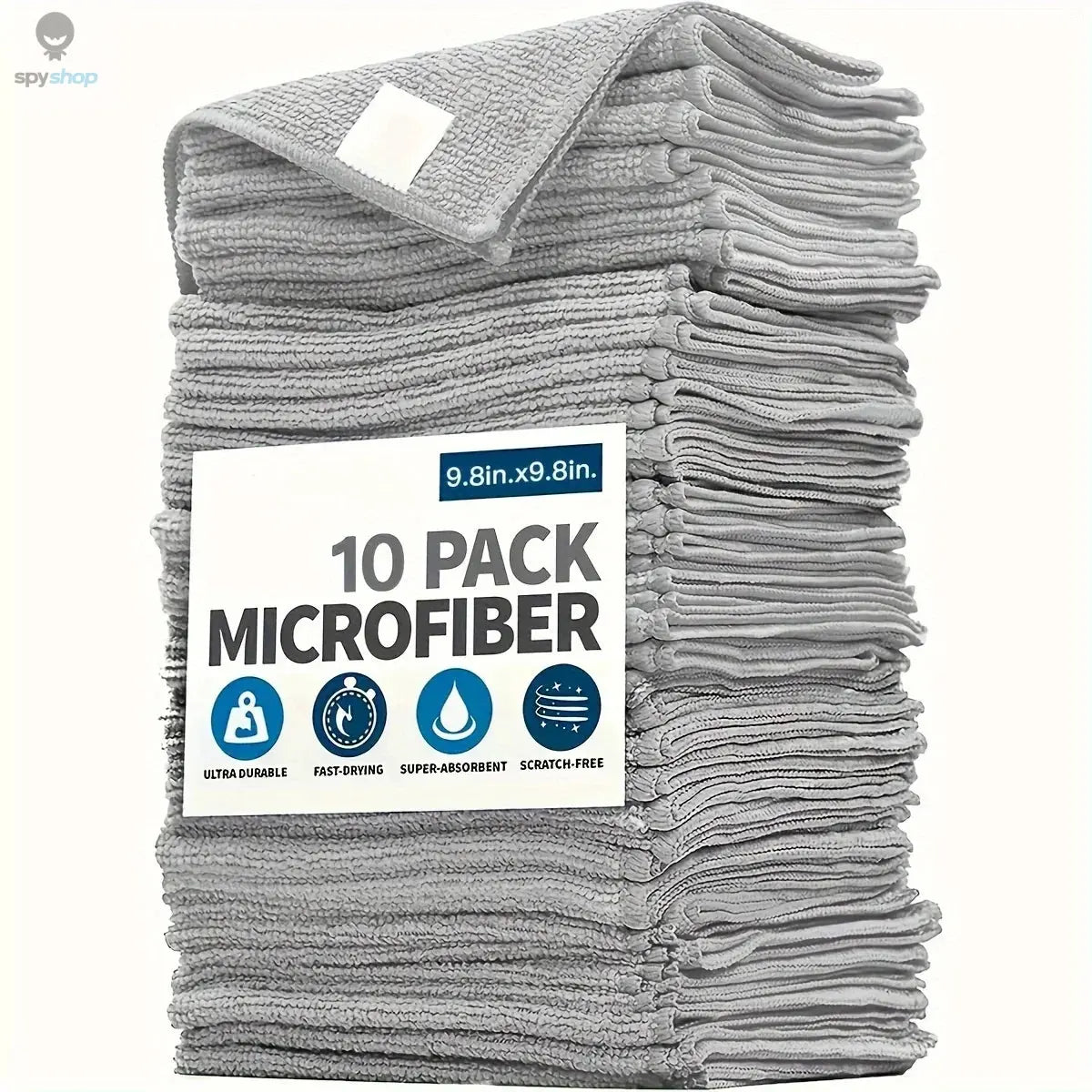 5/10/20pcs Kitchen Towel, Ultra-fine Fiber Light Gray Cleaning Cloth Set, Absorbent, Soft And Stain-removing Cloth Spy-shop.com