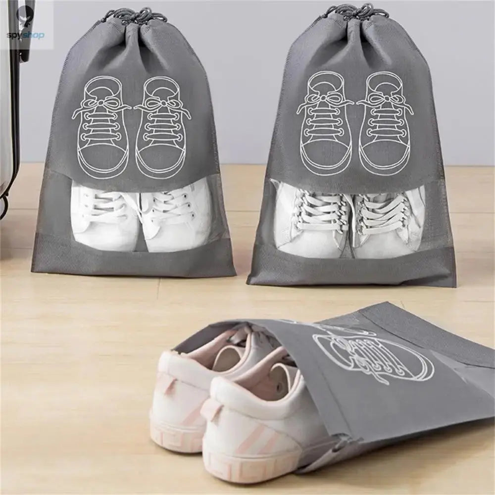 5/10pcs Shoes Storage Bag Closet Organizer Non Woven Travel Portable Bag Waterproof Pocket Clothing Classified Draw Hanging Bag 
