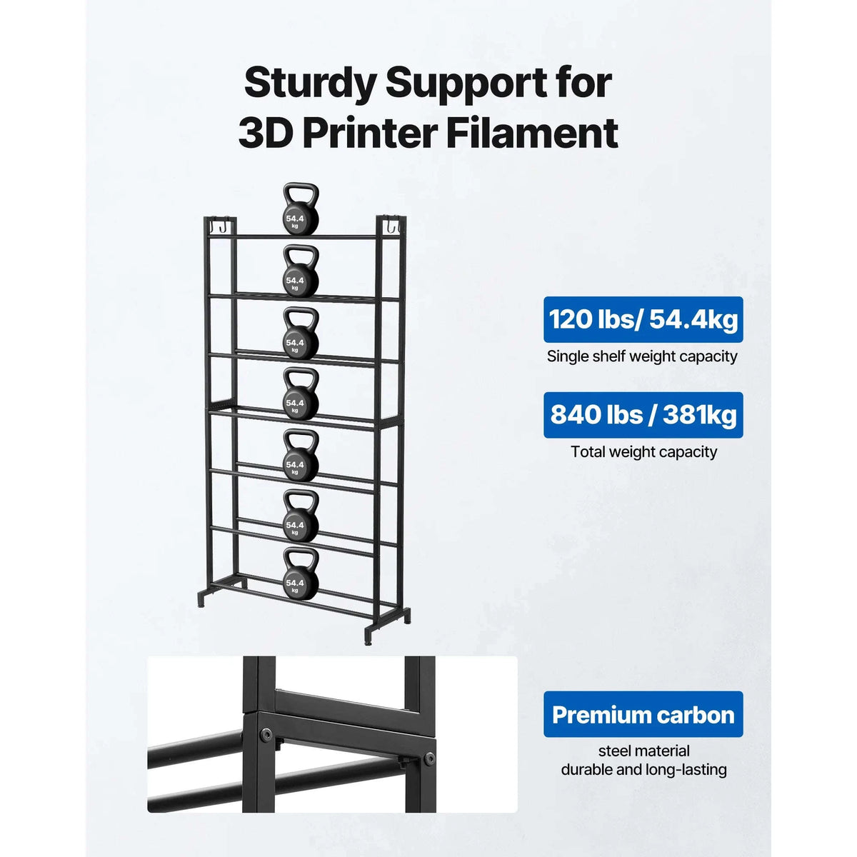 5/7 Tier 3D Printer Filament Storage Rack-7 Tier / spain