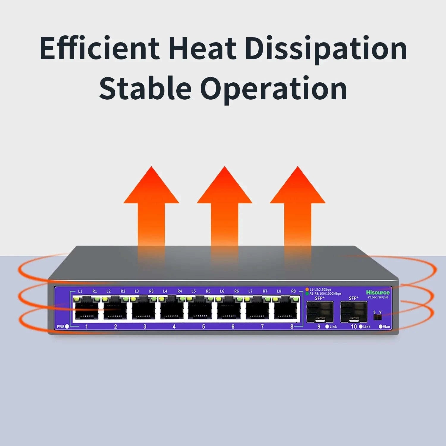 5/8-Port 2.5G Network Switch with Dual 10G SFP+ Uplinks-K0802WS UK Plug