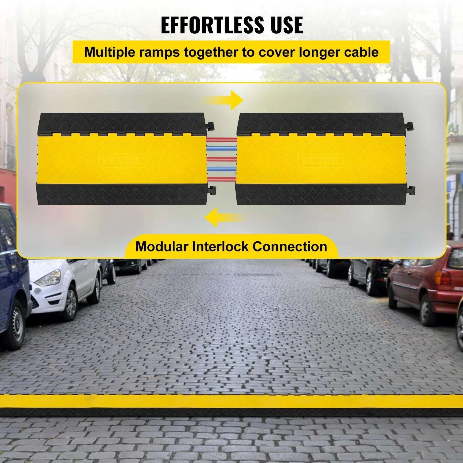 5 Channel Heavy Duty Cable Protector Ramp for Driveway & Traffic-5 Channels / Poland