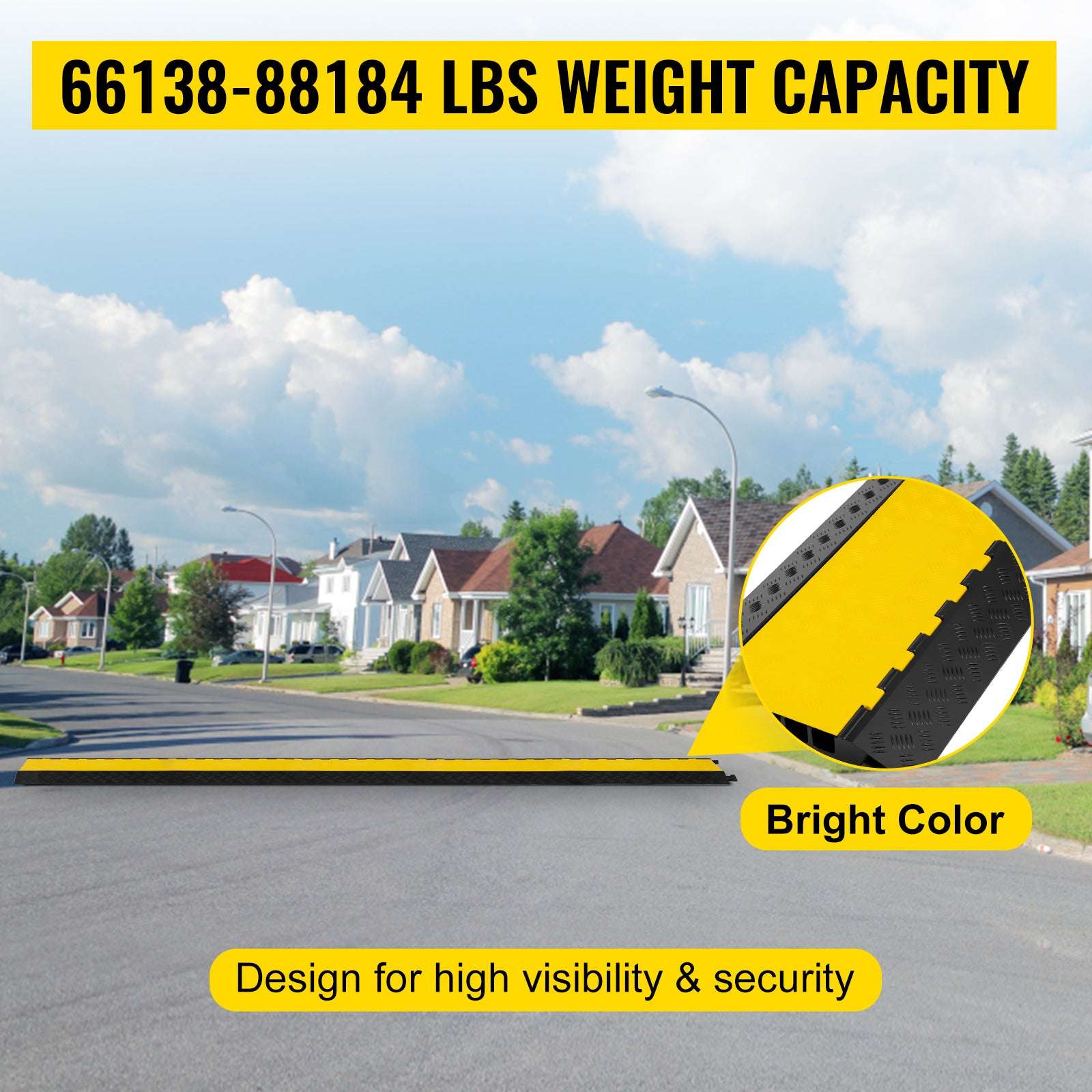 5 Channel Heavy Duty Cable Protector Ramp for Driveway & Traffic-5 Channels / Poland