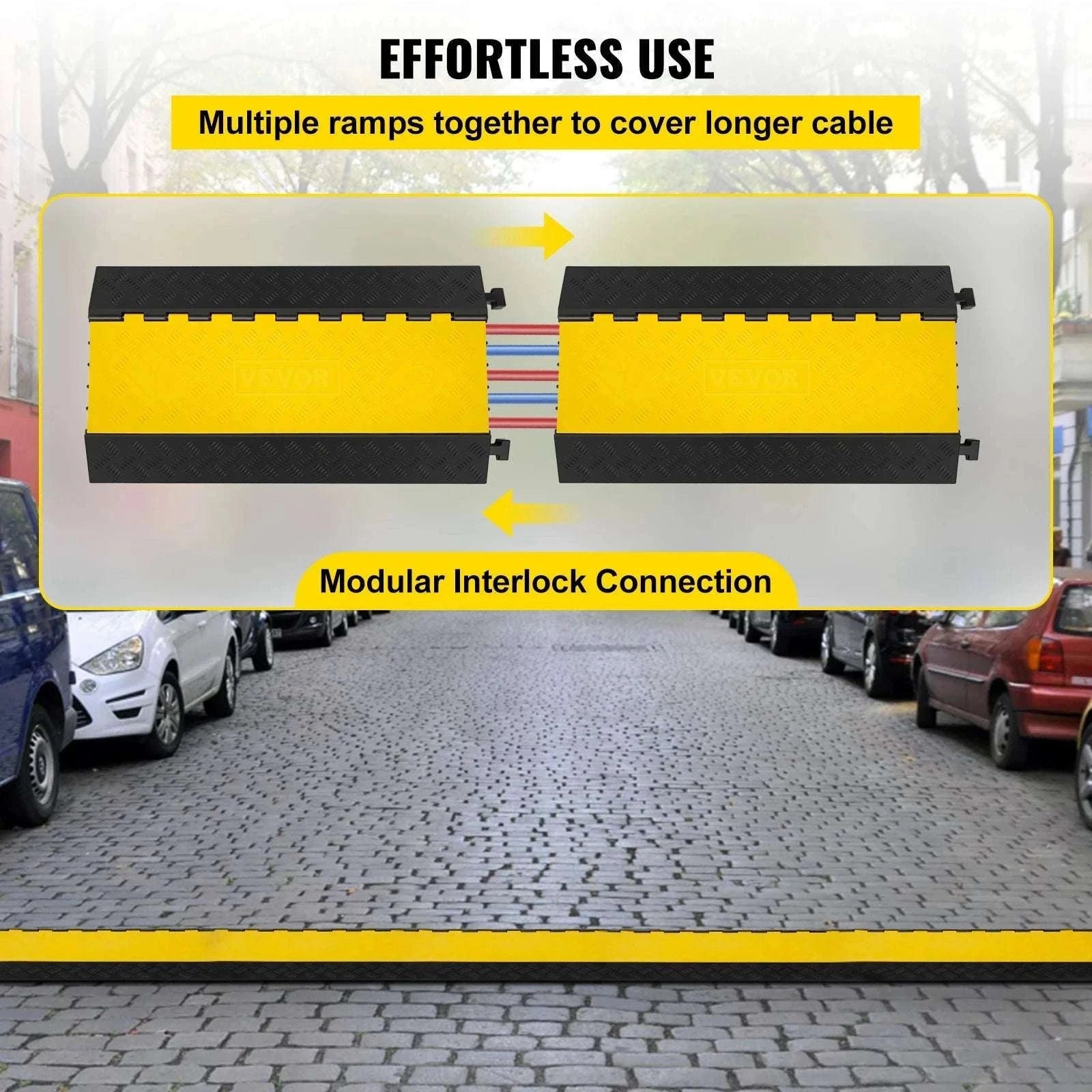 5 Channel Heavy Duty Cable Protector Ramp for Driveway & Traffic-5 Channels / Poland