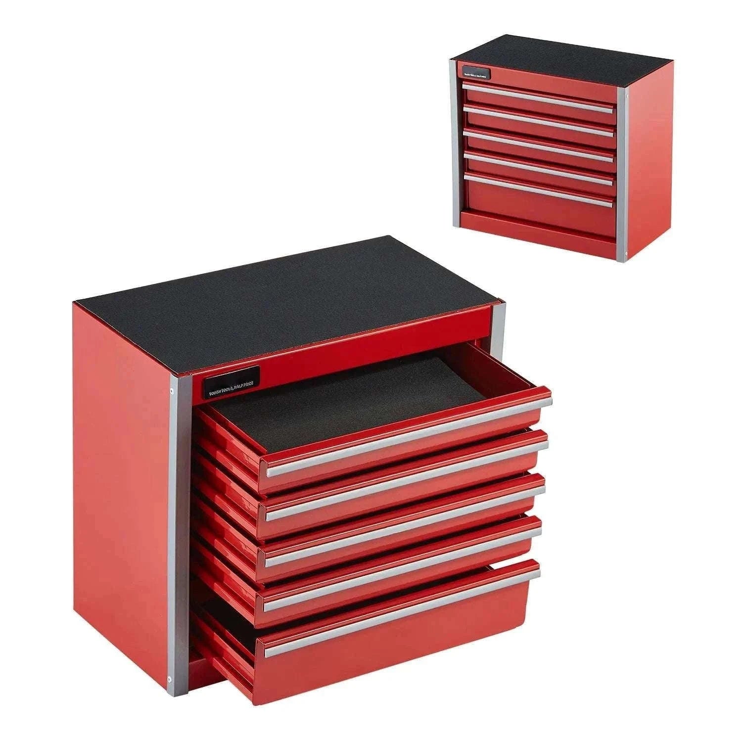 5-Drawer Mini Metal Tool Box 8.6" Portable Organizer Chest-Balck / United States