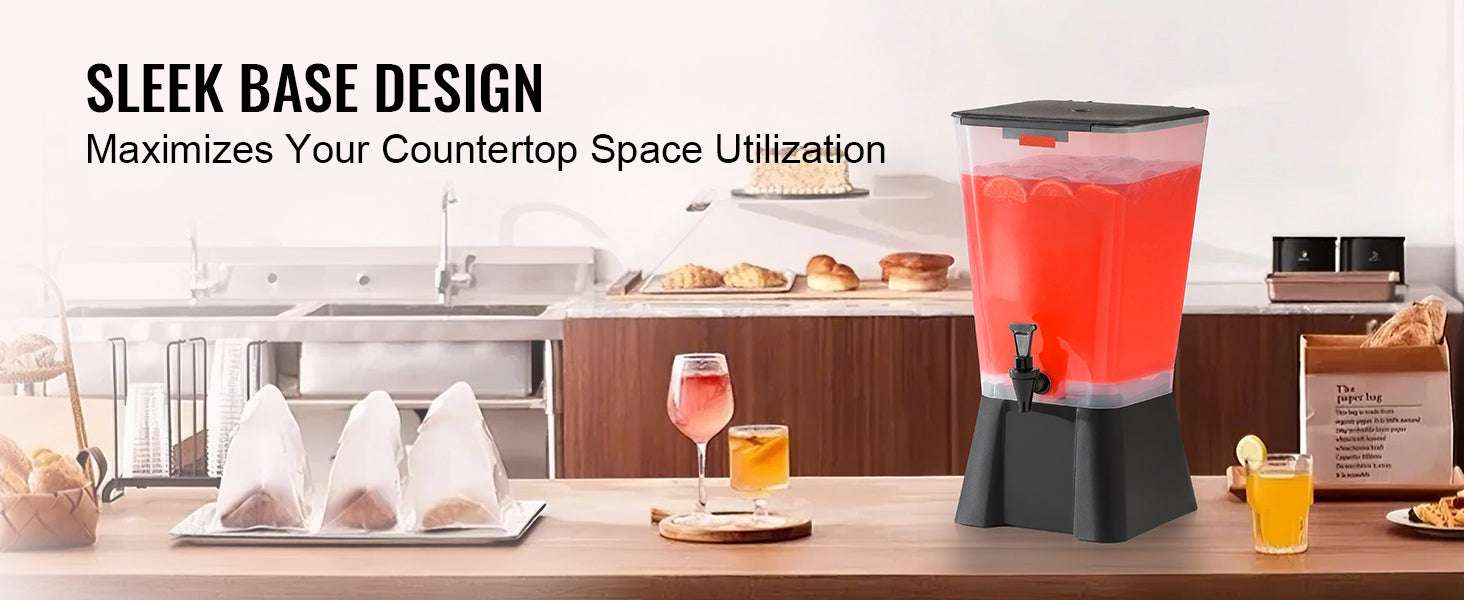 5 Gallon Beverage Dispenser with No-Drip Spigot for Parties & Events-19L / United States