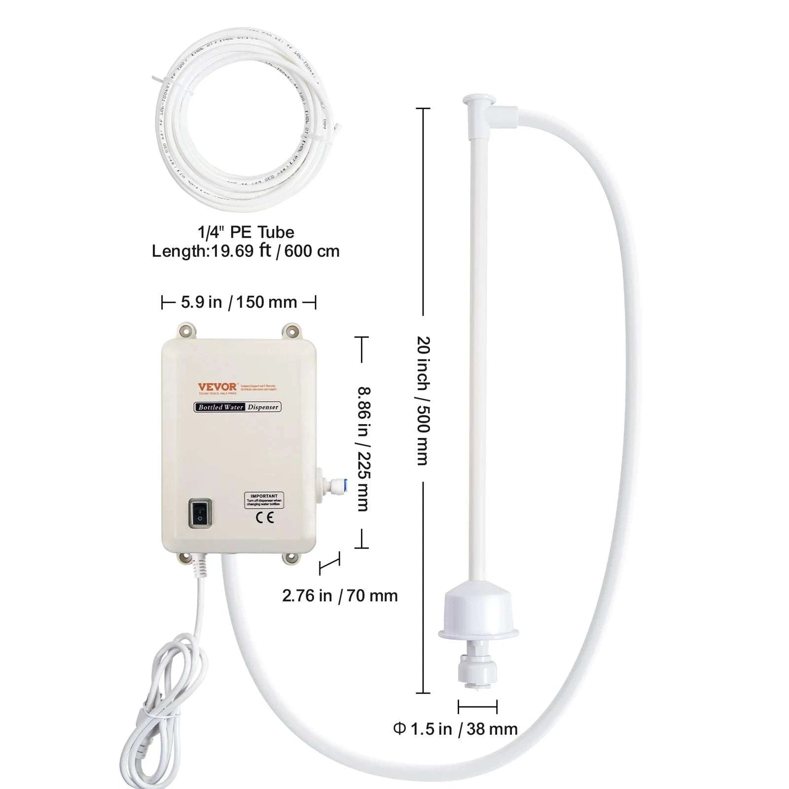 5 Gallon Bottled Water Pump System for Faucet & Appliances-5Gallon / United States