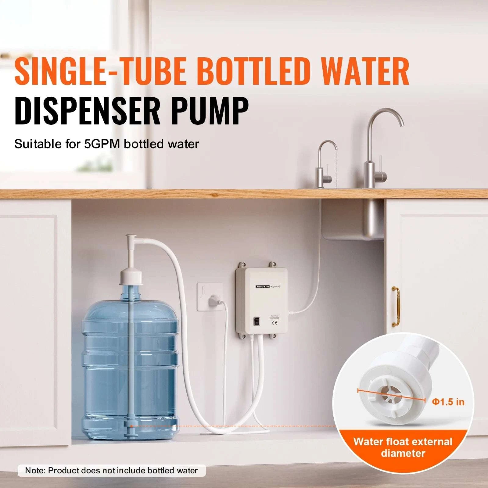 5 Gallon Bottled Water Pump System for Faucet & Appliances-5Gallon / United States