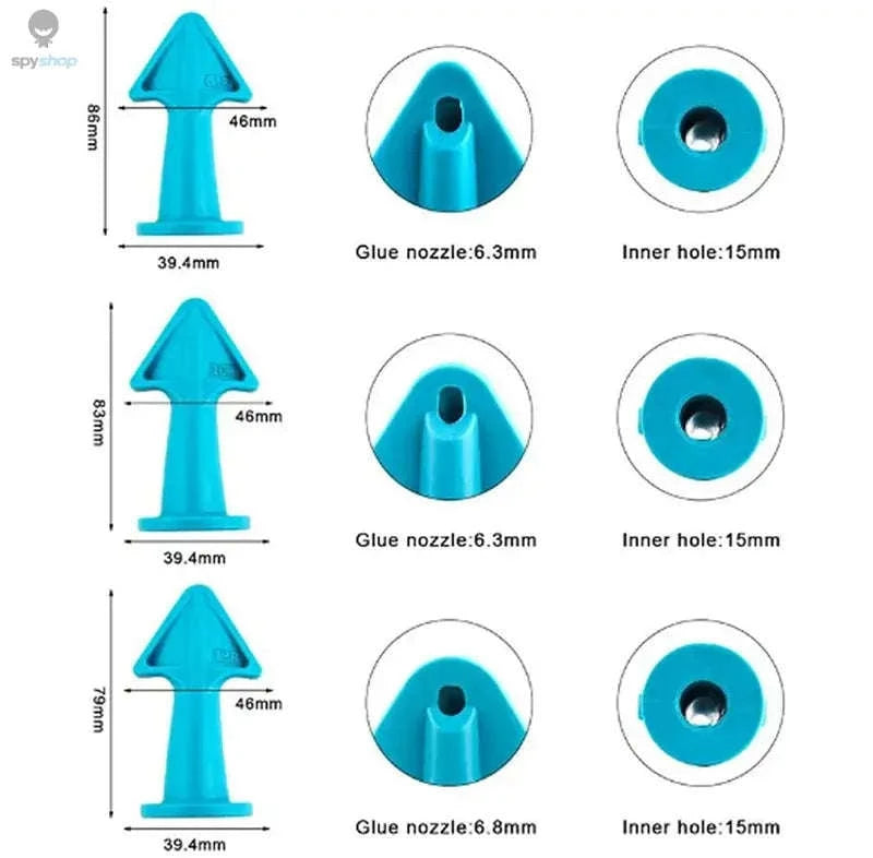 5‑in‑1 Caulking Nozzle Applicator Finishing Tool Kit-Blue