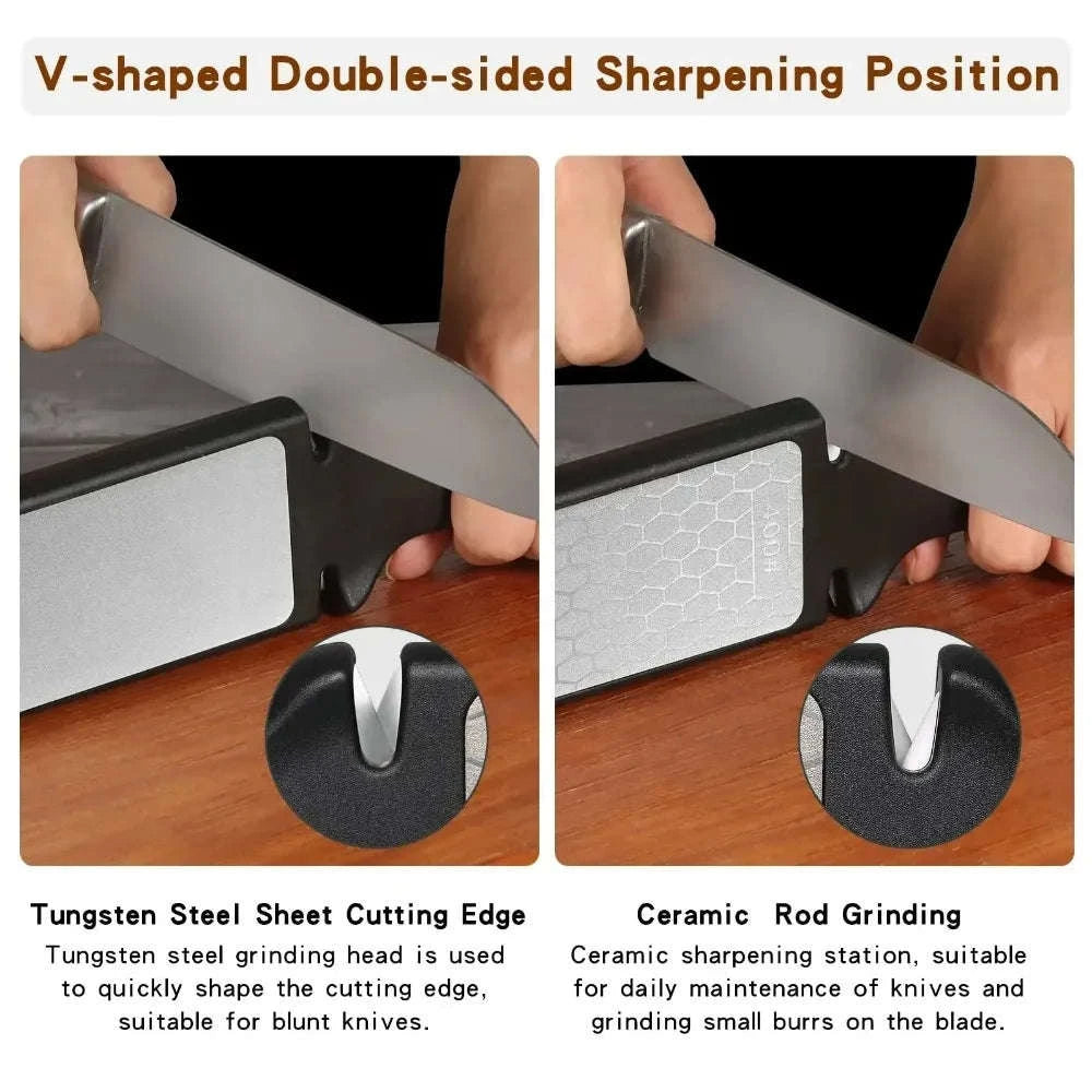 5-in-1 Knife Sharpener-black / 1pc