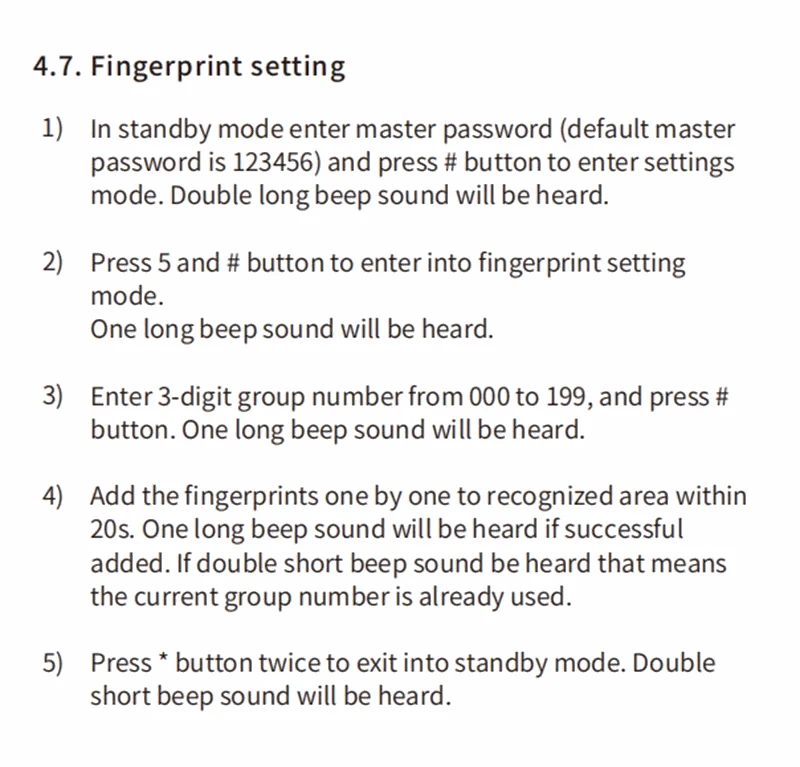 5‑in‑1 Smart Fingerprint Doorbell Video Intercom System-W1D-1M7inchW-32G