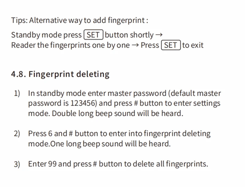 5‑in‑1 Smart Fingerprint Doorbell Video Intercom System-W1D-1M7inchW-32G