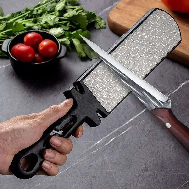 5 in1 Knife Sharpener Diamond Bars 400/1000 Multi-Tool Kitchen Knives Tungsten Steel Ceramic Grinding Double-Sided Whetstone 숫돌-1pc / black4