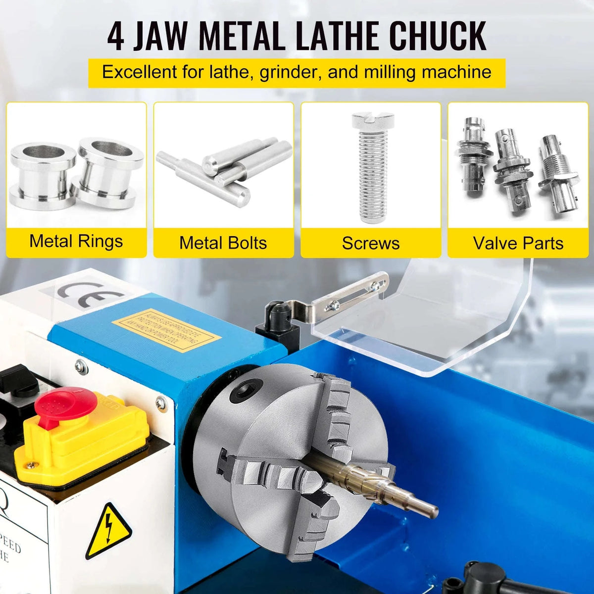 5 Inch 4-Jaw Independent Reversible Lathe Chuck-K72-125 4-Jaw / United States