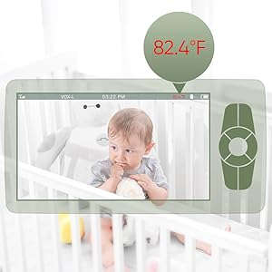 5 Inch HD Video Baby Monitor with 4X Zoom-UK Plug