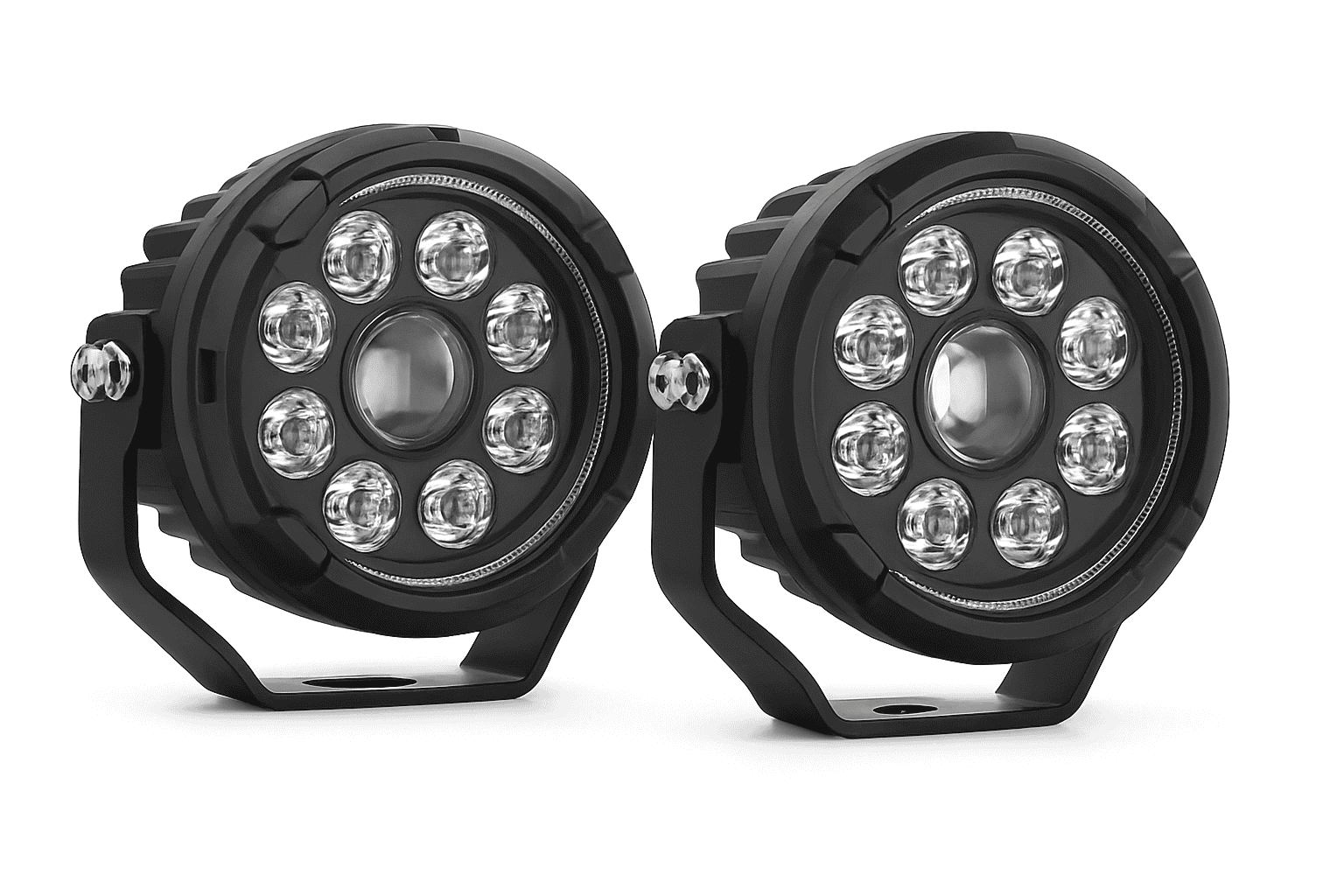 5-Inch LED Driving Work Lights 12V-24V Pair-2PC Light with Wire