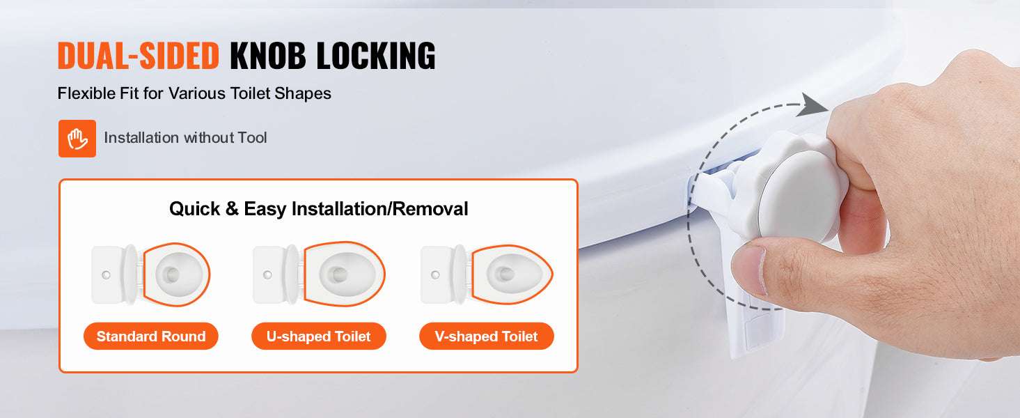5 Inch Raised Toilet Seat with Locking System, 300 lb Capacity-4inch / United States