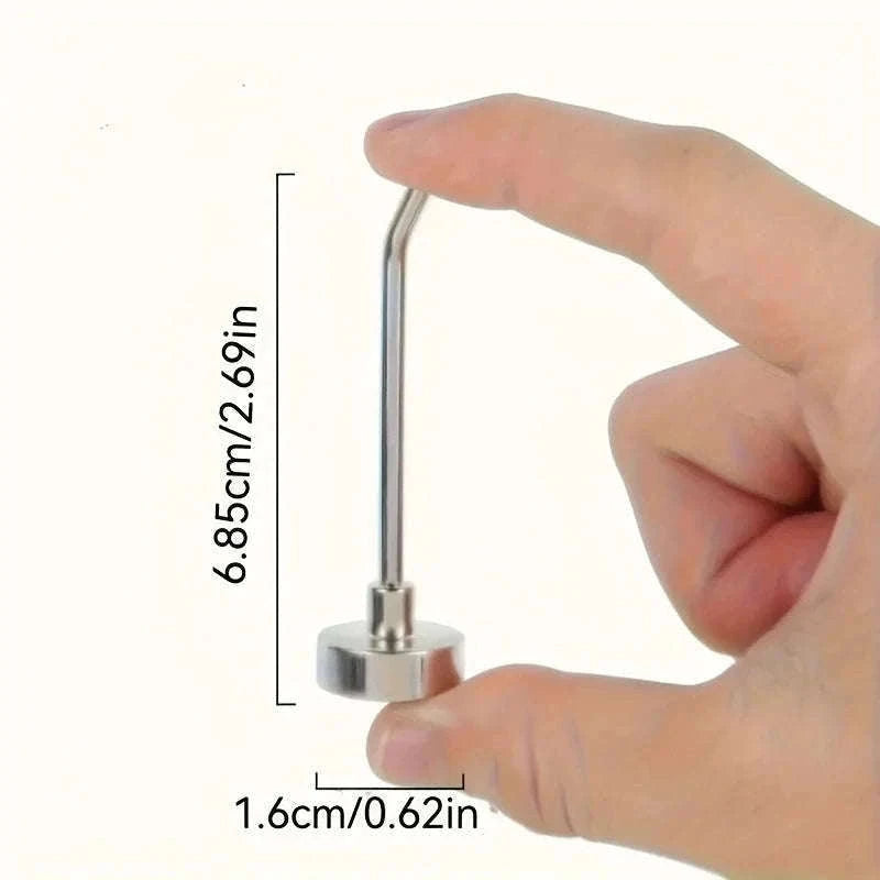 5-Pack Heavy Duty Magnetic Hooks for Metal Surfaces-Silver