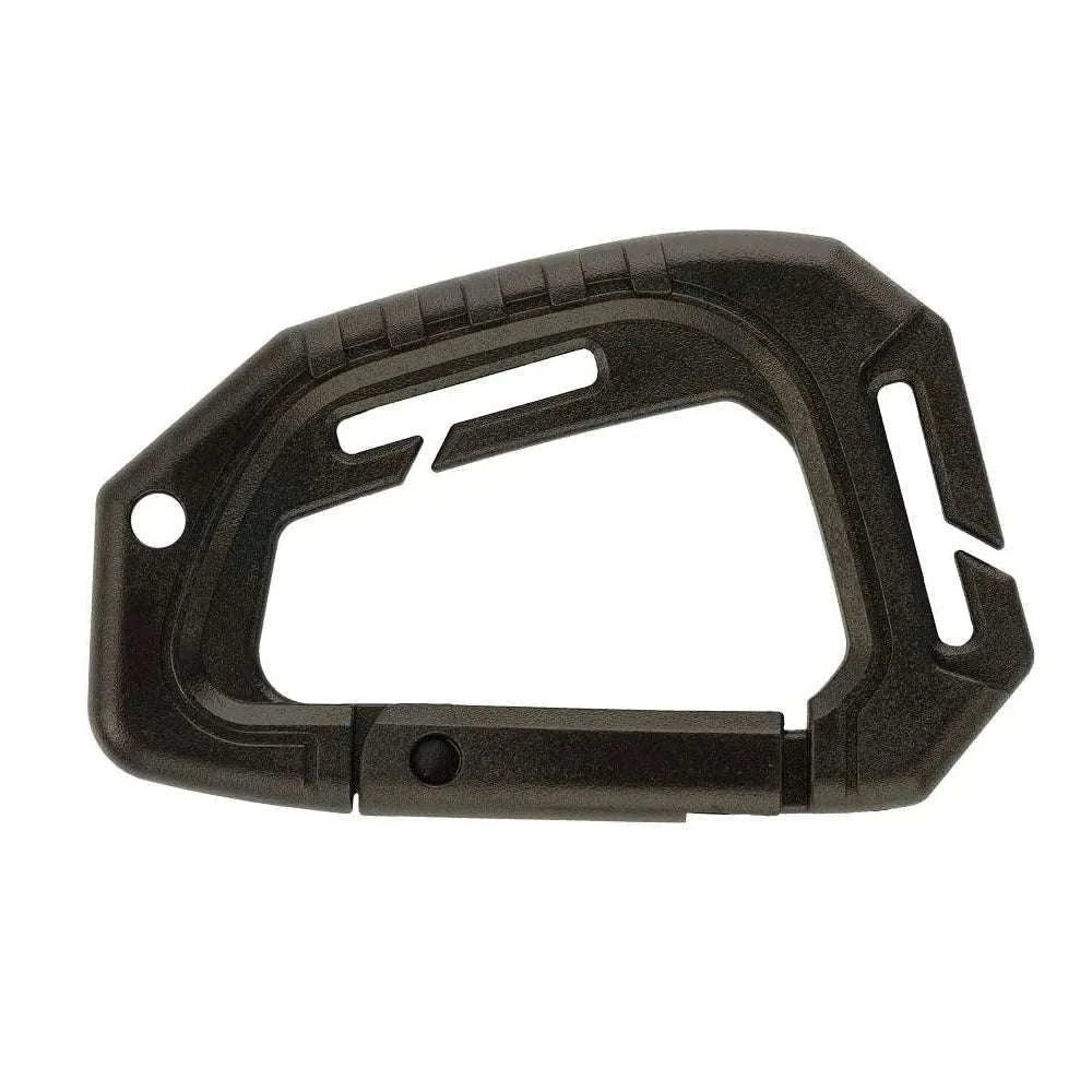 5-Pack Tactical Plastic Carabiner Clips for Molle Gear and Backpacks-Khaki