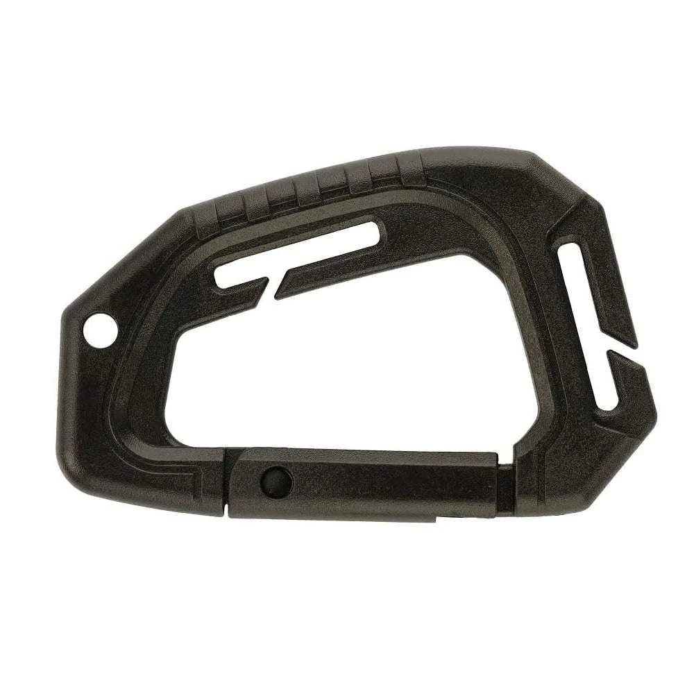 5-Pack Tactical Plastic Carabiner Clips for Molle Gear and Backpacks-Khaki