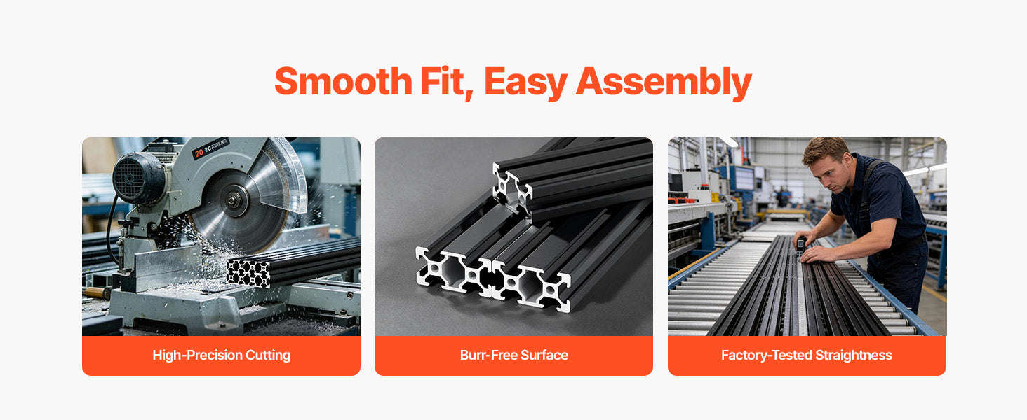 5-Piece 2040 Aluminum Extrusion Profile 2000 mm V-Slot Linear Rail-2000x40x20 mm / United States
