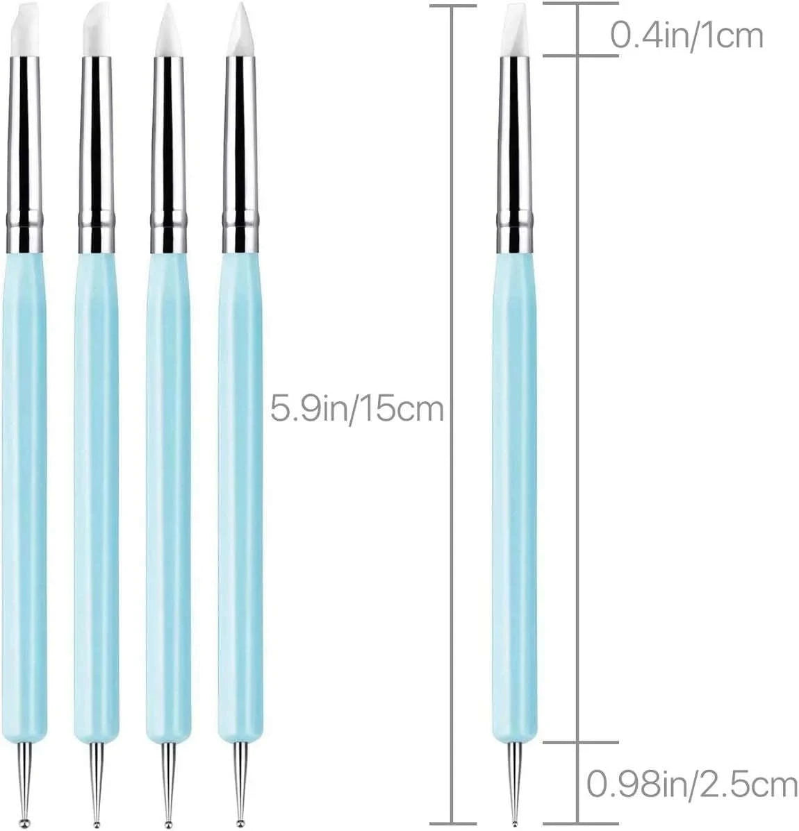5-Piece Silicone Clay Sculpting Tools Set for Fine Detail Modeling-United States / 5Pcs