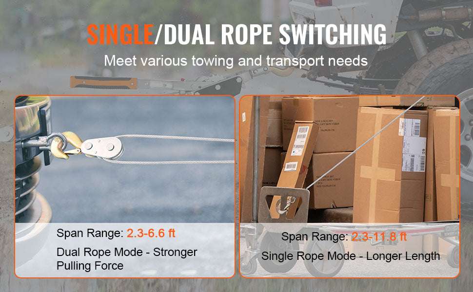 5 Ton Come Along Winch with 11.5ft Steel Cable Power Puller-5T / GERMANY