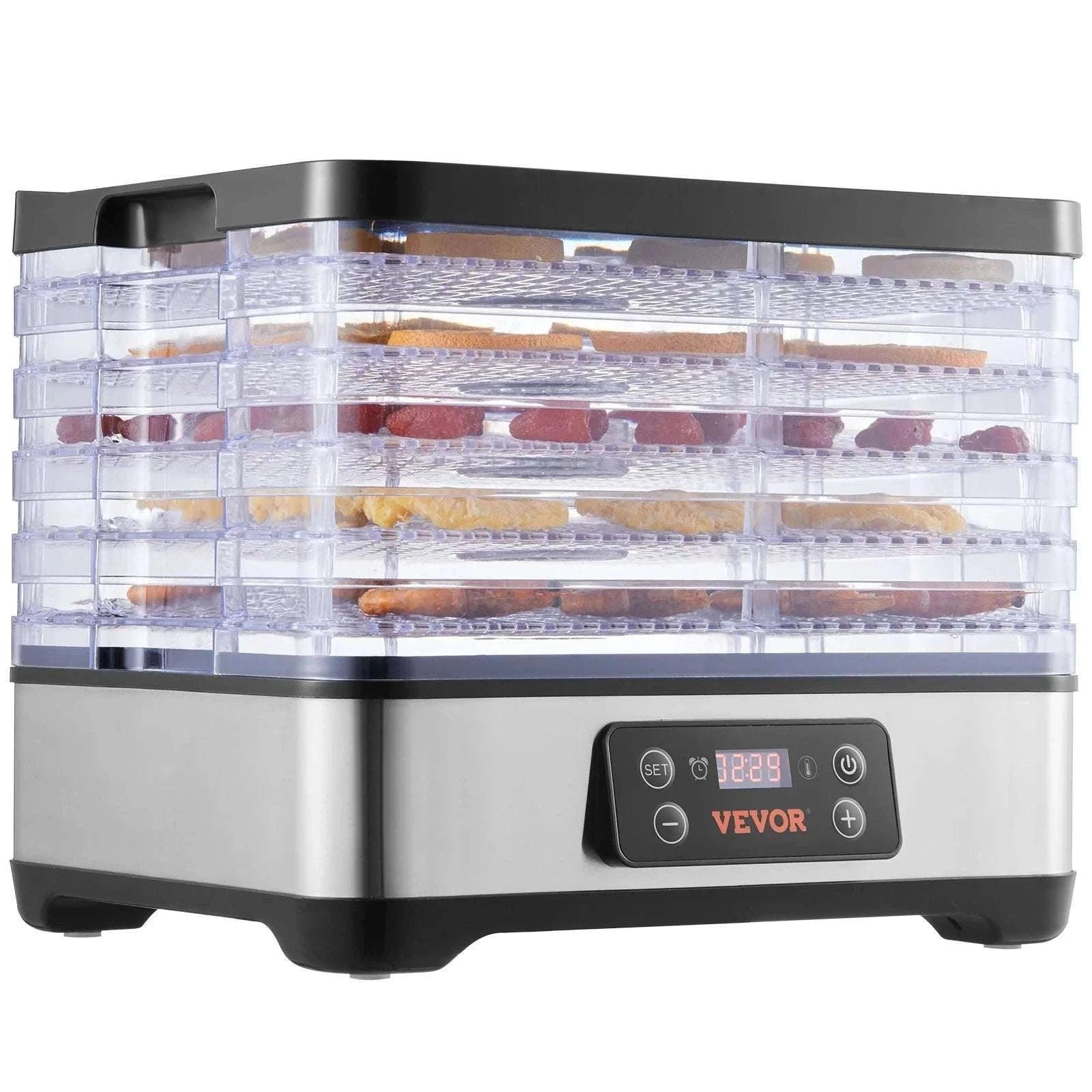 5-Tray Food Dehydrator with Timer & Temperature Control 300W-United States