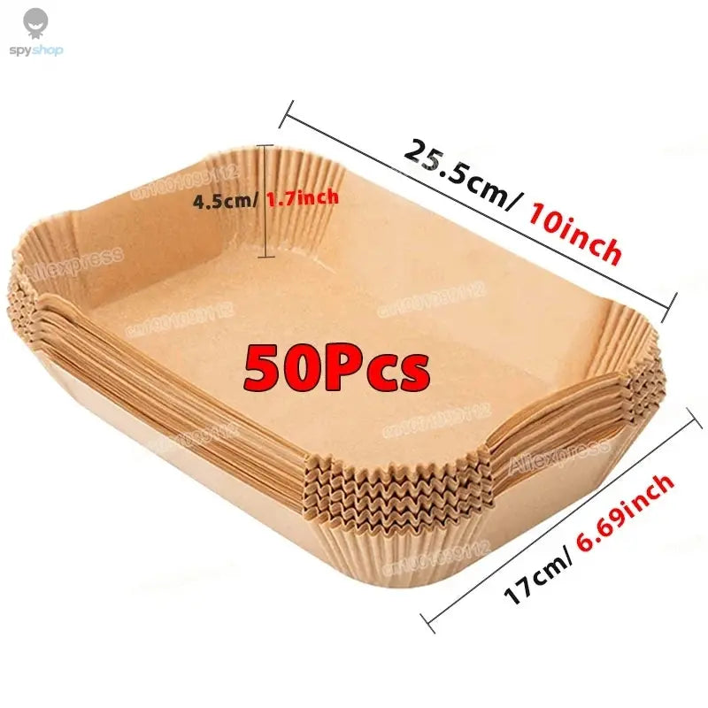 50/100Pcs Air Fryer Disposable Paper Non-Stick Airfryer Baking Papers Round Air-Fryer Paper Liners Paper Kitchen Accessories Spy-shop.com