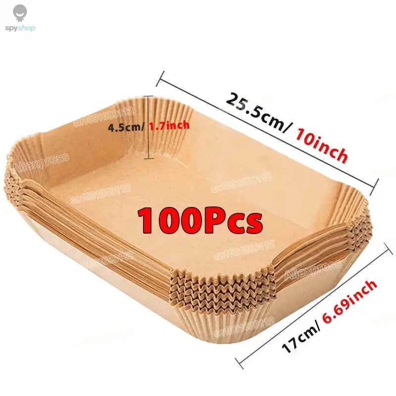 50/100Pcs Air Fryer Disposable Paper Non-Stick Airfryer Baking Papers Round Air-Fryer Paper Liners Paper Kitchen Accessories Spy-shop.com